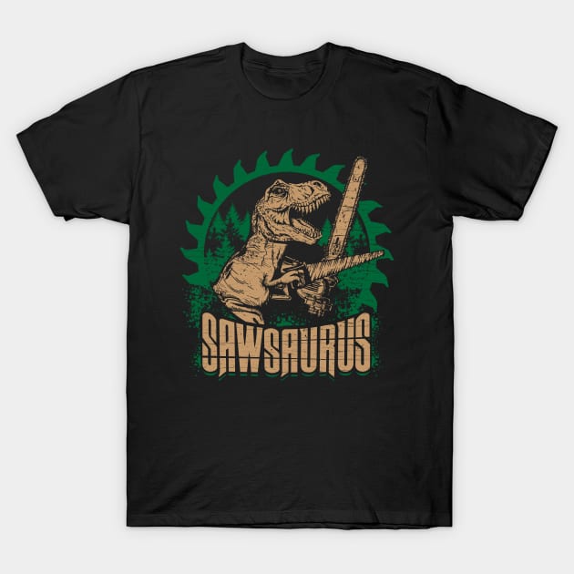 Lumberjack Woodworker Chainsaw Gift T-Shirt by Pummli